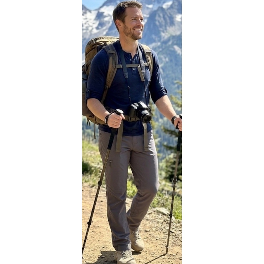 Patagonia Quandary Pants Mens Sz 35x30 Gray Nylon Hiking Utility Trail Camping
